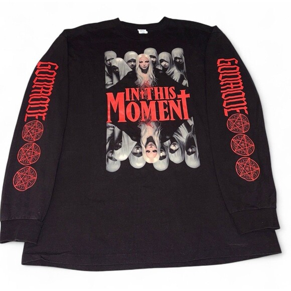 In This Moment Band Tee Shirt Men’s 2XL GODMODE Heavy Metal Long Sleeve Black - Picture 1 of 7